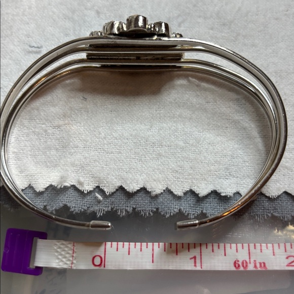 Larimar and blue topaz Sterling silver cuff - Picture 9 of 9